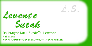 levente sutak business card